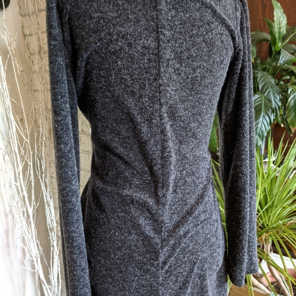 Grey knit sweater with faux fur collar  xs - Picture 3 of 4